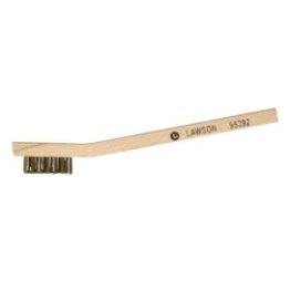 Curved Wood Handle Scratch Brush Brass (Sold Individually)