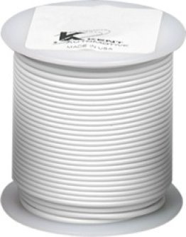 Cross Linked Primary Wire-22 AWG White 100' Length (Sold Individually)