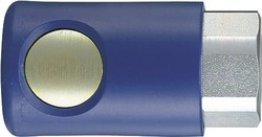 Push-Button Coupler Coupler Steel with Plastic Cover 1/4 ARO 210 Female NPTF 1/4-18 (Sold Individually)