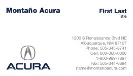 Montaño Acura BC with Cell Number