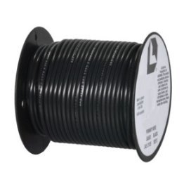 Plastic Covered Primary Wire-14 AWG Black 100' Length 60 Volts Temperature Rating (221°F) (Sold Individually)