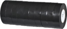 Black Vinyl Electrical Tape 3/4 Width 66' Length 200% Elongation Temperature Rating ( 32 to 176°F) (10 per pack)