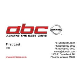 ABC Nissan Business Cards