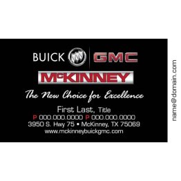 McKinney Buick/GMC Business Cards - Managers - One-Sided