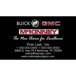 McKinney Buick/GMC Business Cards - Sales/Misc - 2 Phone Numbers