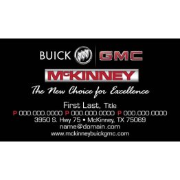 McKinney Buick/GMC Business Cards - Sales/Misc - 3 Phone Numbers