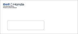Bell Honda Window Envelope - 2500 ct