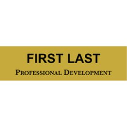 Professional Development Name Badge - Gold