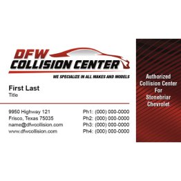DFW Collision Center Business Cards - Frisco w/Certification