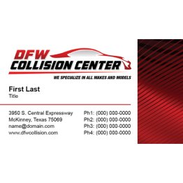 DFW Collision Center Business Cards - McKinney