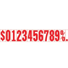 5 1/2" Red & White Windshield Numbers Kit (20 doz)