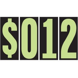 5 1/2" Chartreuse Windshield Numbers Kit (20 doz)