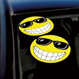 Happy Face Decal with Sunglasses