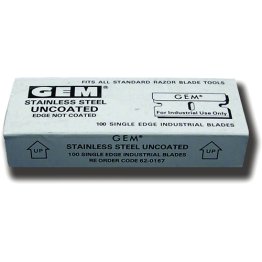 Stainless Steel 1-inch Single Edge Razor Blades - 100 Pack
