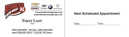 Husker Auto Group 3 Brands Appointment Card