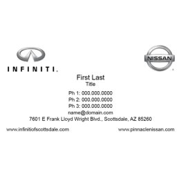 Combo - Infiniti of Scottsdale/Pinnacle Nissan Business Cards