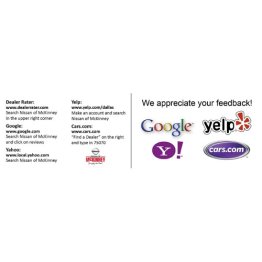Nissan of McKinney Online Review Feedback Cards