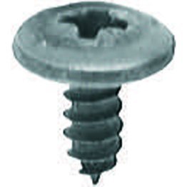 Phillips Washer Faced Trim Screw - M4.2 Diameter; 10mm Length; Phillips Drive; Washer Faced Head; Steel; Special Black Finish; Sheet Metal Screw (100 per pack)