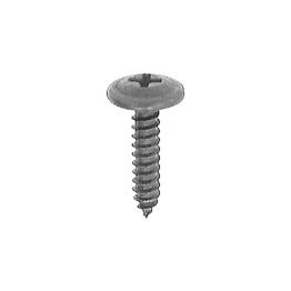 Phillips Washer Faced Trim Screw - M4.2 Diameter; 20mm Length; Phillips Drive; Washer Faced Head; Steel; Special Black Finish; Sheet Metal Screw (100 per pack)