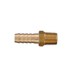 Brass Fitting Hose Barb Male Connector 1/4-18x 3/8 (-6) (10 per pack)