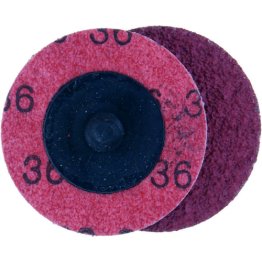 Locking Grinding Disc 2 Diameter Aluminum Oxide Grain 36 Grit Twist-On Arbor (25 per pack)