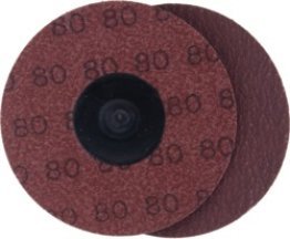 Locking Grinding Disc 3 Diameter Aluminum Oxide Grain 80 Grit Twist-On Arbor (25 per pack)