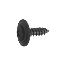 Phillips Oval Head Screw with Finishing Washer - #8 Diameter; 5/8 Length; Phillips Drive; Oval with Finishing Washer Head; Steel; Special Black Finish; Sheet Metal Screw (100 per pack)