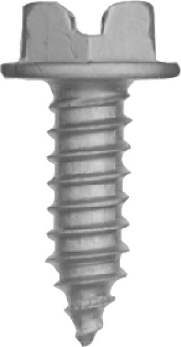 Slotted Hex Washer Head License Plate Screw - #14 Diameter; 3/4 Length; 1/2 (Steel) (50 per pack)