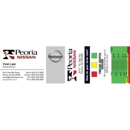 Peoria Nissan Service Advisor Two-Sided Business Cards