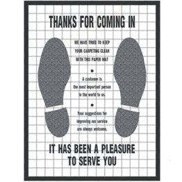 Poly-Coated Paper Floor Mat (500 per box)