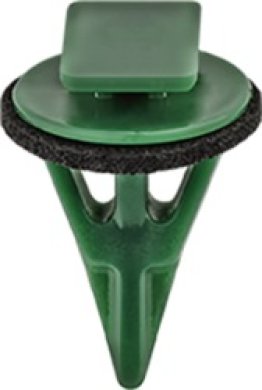 Front Fender Molding Clip with Sealer for Subaru, Nylon, Green, 8 x 12mm Top and 14mm Bottom Head, 11.3 x 16mm Stem (Pack of 15)