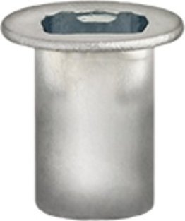 M5-.8 Specialty Insert; Grip Range: 0.5mm - 1.5mm; Head Diameter: 11mm; Shoulder Size: 7mm x 7mm; General Purpose; Zinc Plated (Pack of 15)