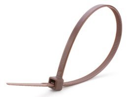 Brown Cable Ties Color-Coded, 4 " Length (Pack of 50)