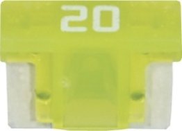 Low-Profile MINI Fuses-20 Amps , Yellow (Pack of 5)