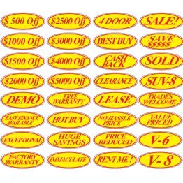 Red & Yellow Oval Slogans