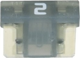 Low-Profile MINI Fuses-2 Amps , Gray (Pack of 5)