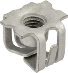 Front & Rear Bumper and Headlamp Assembly Specialty Push-In Nut; Thread Size: M6-1.0; Overall Height: 11.6mm; Zinc Organic (Pack of 10)