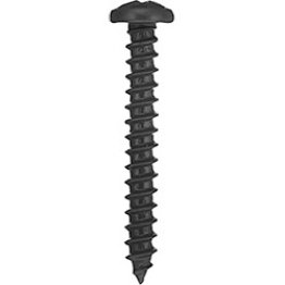 Sheet Metal Screw, Phillips Pan Head, Black Oxide, Steel, #6 x 1" (Pack of 100)