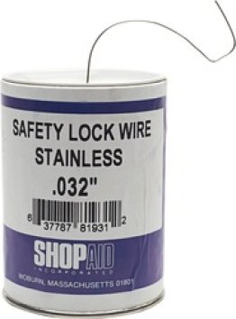 Lockwire, 302 Stainless Steel, 0.032" Thick, 1 Pound Can (Pack of 1)