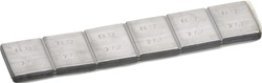 Uncoated Lead Adhesive Type Wheel Weight for Light, Medium and Heavy-Duty Trucks - 2 oz. Segments, 6 Segments per Strip, 12 oz. Total Strip Weight, 1-1/4" Strip Width (Pack of 8)