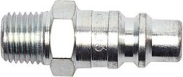 Heavy-Duty Quick Disconnect Plug 3/8 Standard Industrial Male NPTF 1/4-18 (Pack of 2)