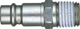 Push-Button Coupler Plug Steel with Plastic Cover 1/4 High Flow Male NPTF 1/4-18 (Pack of 1)