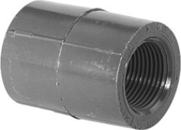 PVC Schedule 80 Adapter Socket x Threaded Female Slip x Female NPT 1x 1-11-1/2 (Pack of 2)