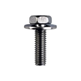 Phillips Hex Head License Plate Screw with 16mm Free Spinning Washer, Stainless Steel, M6 Diameter, 20mm Length (Pack of 50)