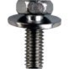Phillips Hex Head License Plate Screw with 16mm Free Spinning Washer, Stainless Steel, M6 Diameter, 16mm Length (Pack of 50)