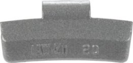 IAWZ Series Zinc Clip-On Wheel Weight with Hardened Spring Steel Clips, Polymer Coated, OE Design, Suitable for Light Truck, 45g (Pack of 25)