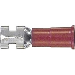 Female Quick Slide Disconnect Terminal, Vinyl Insulated, 22 to 18 AWG, 3/16" Tab Width, Red (Pack of 25)