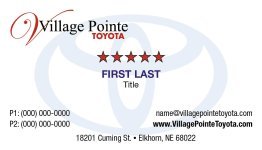 Village Pointe Toyota Business Card