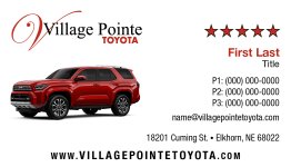 Village Pointe Toyota 4Runner Business Card