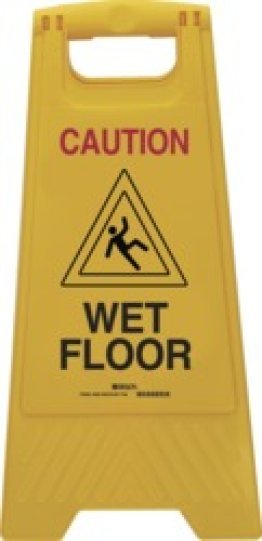 CAUTION WET FLOOR Floor Stand, Heavy Duty Polypropylene, 24-3/4" (closed) (Pack of 1)
